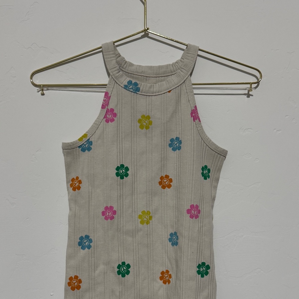 Cat & Jack Pink and Yellow Camisole with Floral Pattern